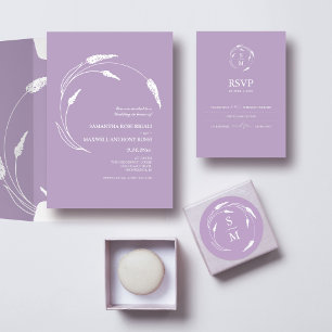 Elegant Modern Lavender Engagement Party Invitation