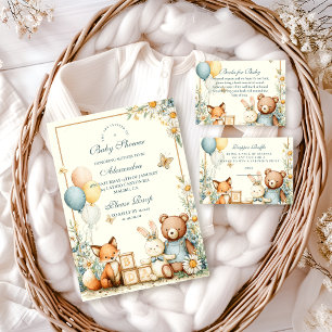 Woodland Baby Friends Baby Shower Invitation
