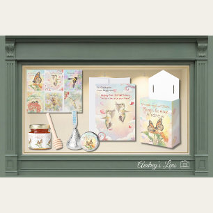 Monarch Butterfly Pollinator Classroom Valentine  Card