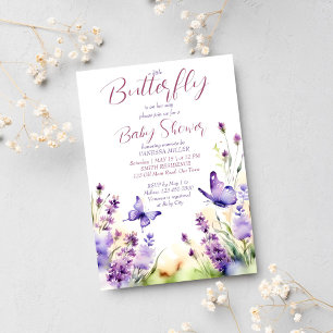 Meadow flowers baby shower invitation