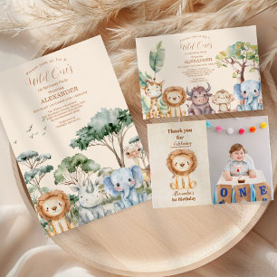 Safari Wild One Birthday Napkin