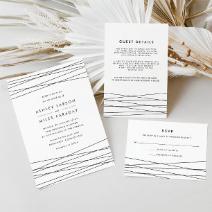 Lineation RSVP Card   Black and White