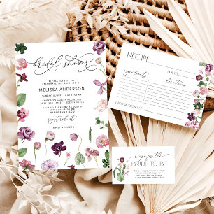 Flower Please Bring A Recipe Enclosure Card