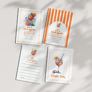 Love at First Spritz Bridal Shower Acrylic Invitations