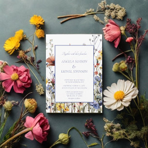 Wildflowers Watercolor Meadow Flowers Invitation