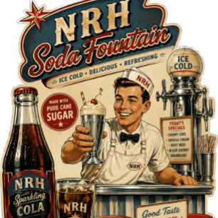 NRH Soda Fountain Vintage 1950s Diner Women's T-Sh T-Shirt