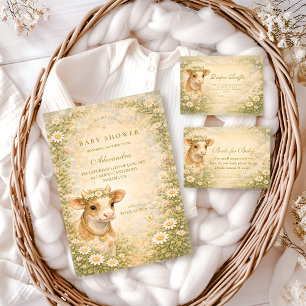 Highland Cow Countryside Baby Shower Invitation