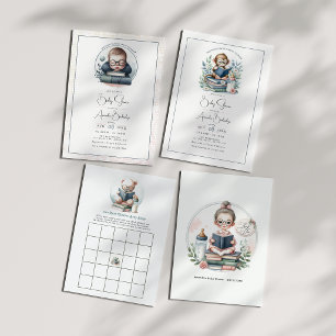 Literary-Themed Book Our Next Chapter Baby Shower Invitation