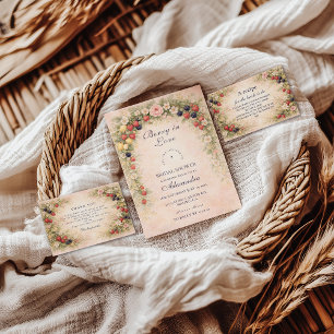 Berry in Love Garden Bridal Shower Invitation