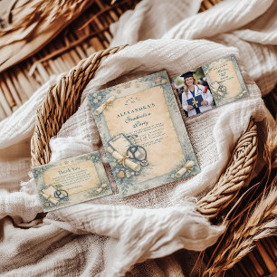 Vintage Veterinary Graduation Part Invitation