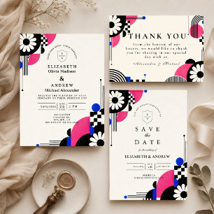 Romantic Retro 60s Wedding Save The Date