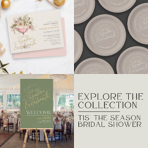 Tis the Season Winter Bridal Shower  Favour Tags