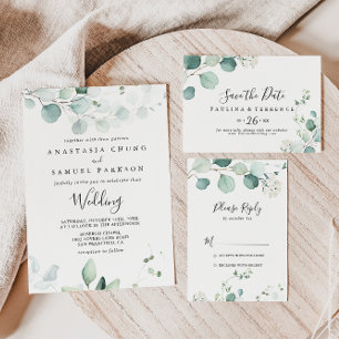Summer Green Eucalyptus Foliage The Wedding Of Invitation