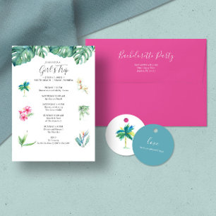 Watercolor Palm Tree Favour Tags