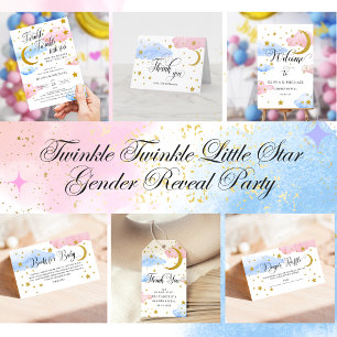 Blue Pink Over The Moon Book Request Enclosure Card