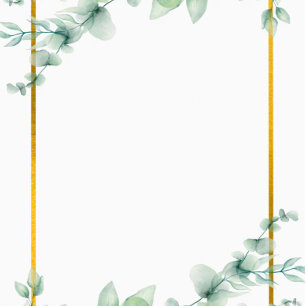 Beautiful Sage Green Greenery Gold Wedding Shower Invitation