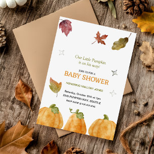 Cute Watercolor Pumpkin Fall Baby  Paper Napkin Favour Bags