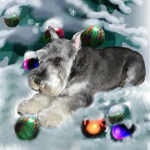 Miniature Schnauzer Christmas Gifts Holiday Card