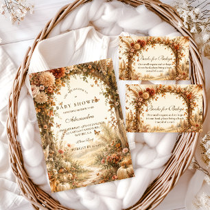 Elegant Fall Boho Baby Shower Invitation