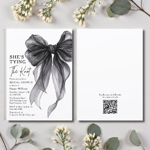 She's Tying The Knot Bow Bridal Luncheon Invitation