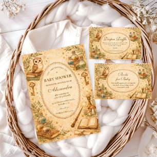 Vintage Wizard Magic Baby Shower Invitation