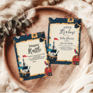 Nautical Pirate Baby Shower Napkin