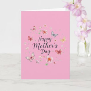 Butterfly and Floral Happy Mother's Day  Wrapping Paper