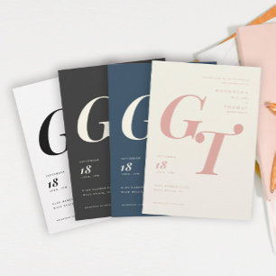 Sophisticated Monogram   Black Ivory Wedding