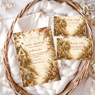 Whimsical Boho Pumpkin Baby Shower Invitation