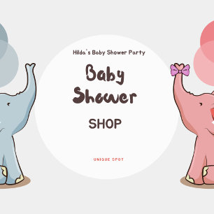 cute and colourful baby shower thank you card