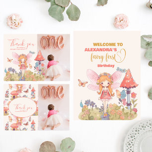 Fairy First Enchanted Woodland 1st Birthday Wrapping Paper