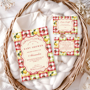 Lemon Berry Picnic Baby Shower Napkin
