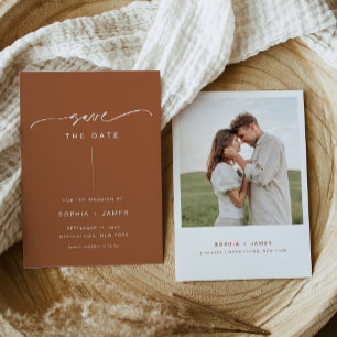 SIENNA Terracotta We Do Wedding Invitation