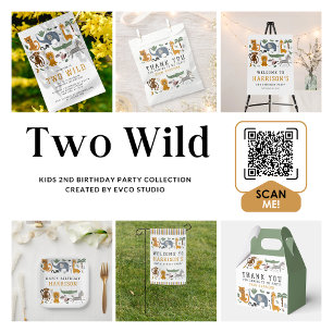 Adopt An Animal Two Wild Birthday Safari Animals Poster