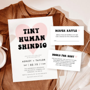 Modern Gender Neutral Baby Shower Diaper Raffle Enclosure Card