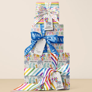 Happy Birthday Party Animal Zebra with Name Napkin