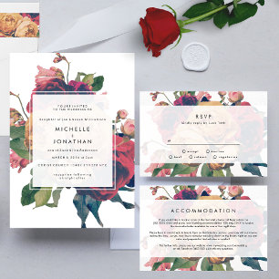 Budget Antique Roses Vintage Boho Wedding Flyer
