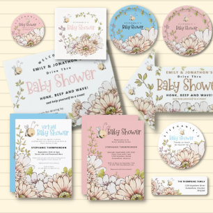 Budget Bee Guess Who Mum Dad Blue Baby Shower Game
