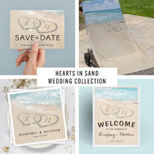 Tropical Vintage Beach Destination Wedding Invitation