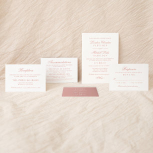 Classic Elegant Rose Gold Wedding RSVP Card