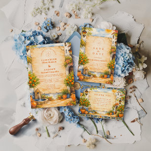 Spanish Courtyard Romance Wedding RSVP Card