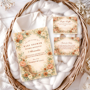 Western Floral Cowgirl Baby Shower Diapper Raffle Enclosure Card