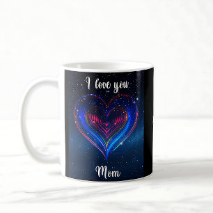 I Love You Mom Galaxy Heart / Taza Galáctica Mamá Coffee Mug