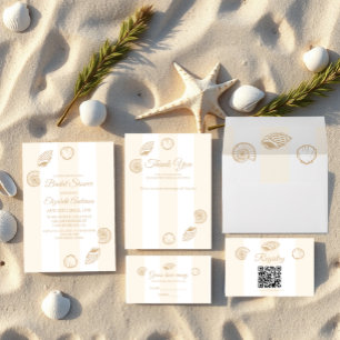 Seashells & Wedding Bells Bridal Shower Invitation