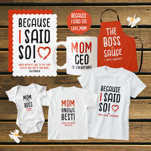 Because I Said So Funny Saying Modern Typography  Two-Tone Coffee Mug