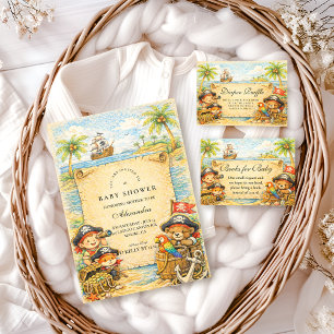 Golden Treasure Pirate Baby Shower Napkin