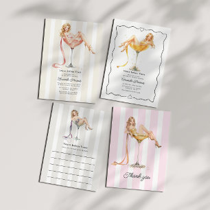 Veuve Before Vows Champagne Tower Bridal Shower Invitation