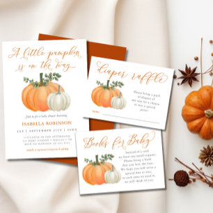 A Little Pumpkin Fall Autumn Baby Shower  Classic Round Sticker