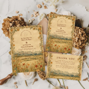 Golden Meadow Mountain Wedding Save The Date