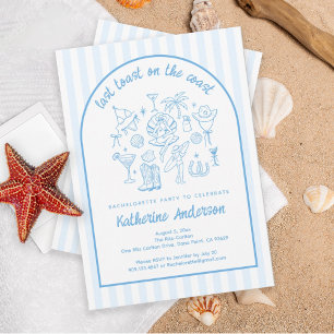 Last Toast on the Coast Blue Beach Favourites Square Sticker